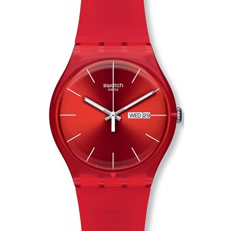 RELOJ SWATCH MUJER RED REBEL SUOR701 DOBLE CALENDARIO RELOJ SWATCH MUJER RED REBEL SUOR701 DOBLE CALENDARIO