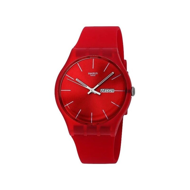 RELOJ SWATCH MUJER RED REBEL SUOR701 DOBLE CALENDARIO RELOJ SWATCH MUJER RED REBEL SUOR701 DOBLE CALENDARIO